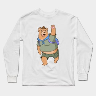 Cartoon bear is scout Long Sleeve T-Shirt